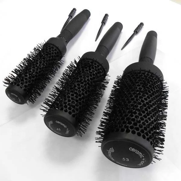 
 Пользовательская круглая алюминиевая нейлоновая керамическая щетка для волос  