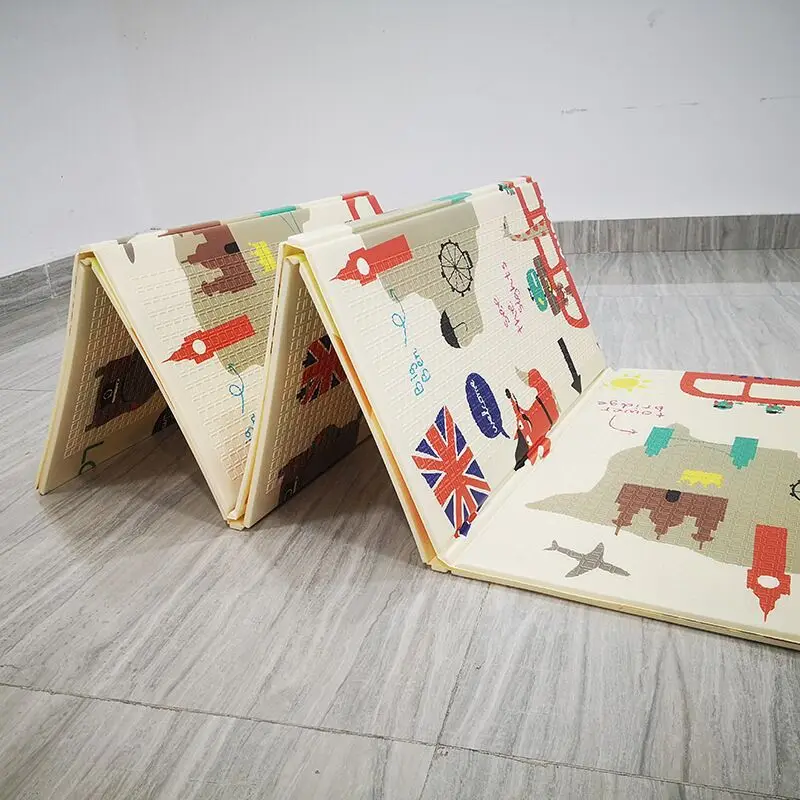 Оптовая продажа, водонепроницаемые Нескользящие складные детские коврики XPE из пенопласта для раннего обучения, когнитивный игровой коврик для больших детских игровых ковриков