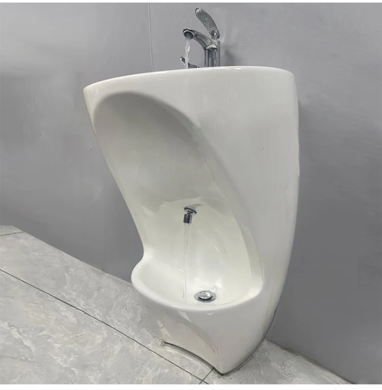 Efficient Ablution Basin With Urinal Sink Ideal For Muslim Ritual