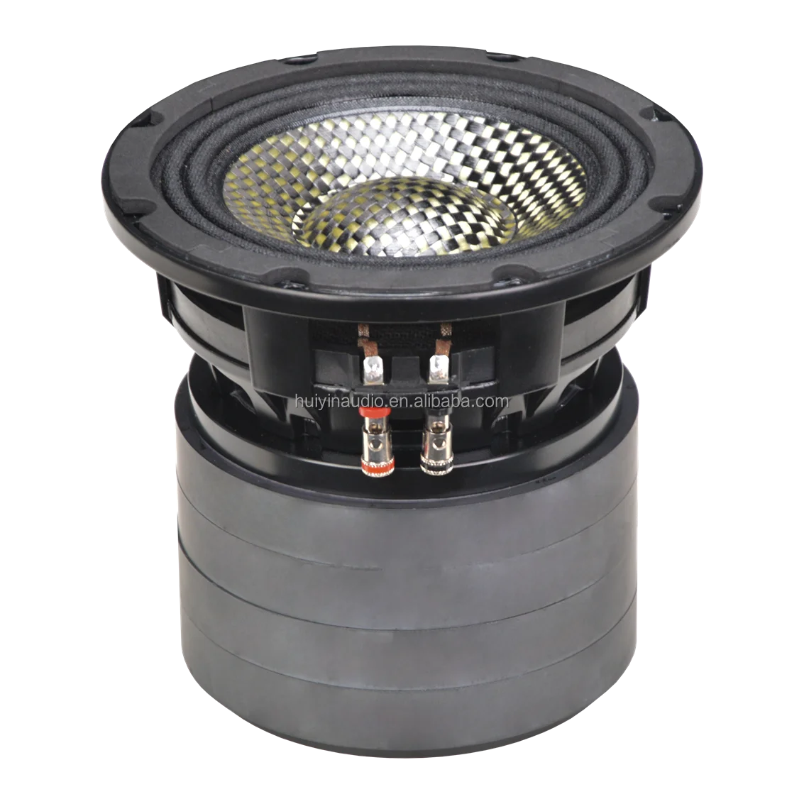 4 Magnets 6 Inch Pro Audio Mid Bass Woofer Speaker 300W RMS 8Ohm Carbon Fiber Surround Loudspeaker for Stage Pro Audio 650-055