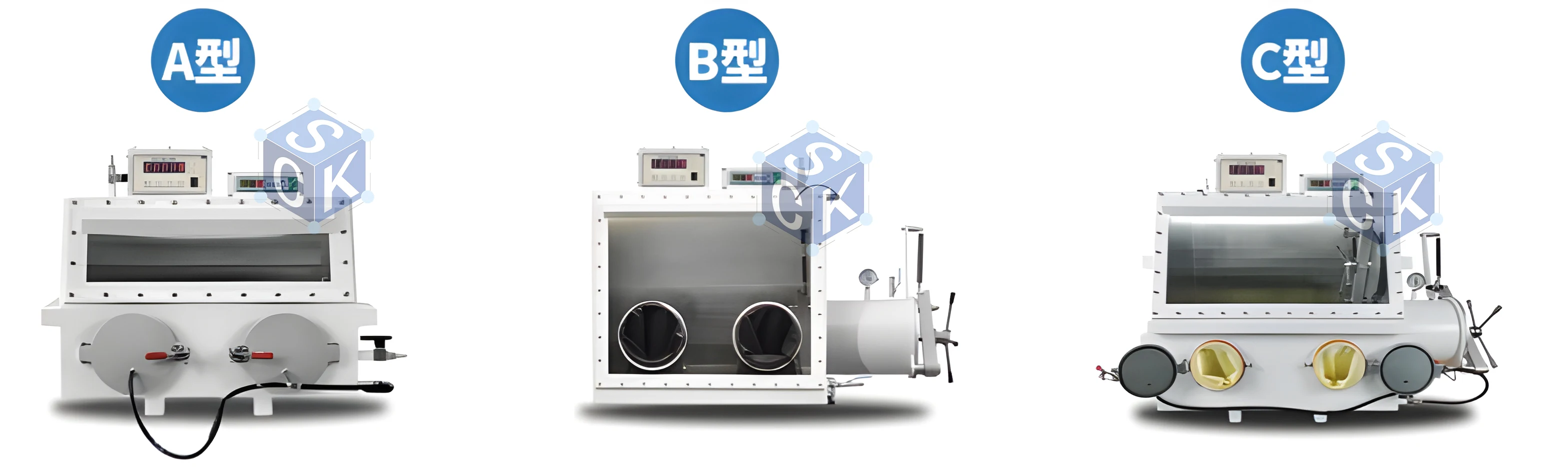 Laboratory Anaerobic Stainless Steel Vacuum Glove Box Anhydrous Oxygen