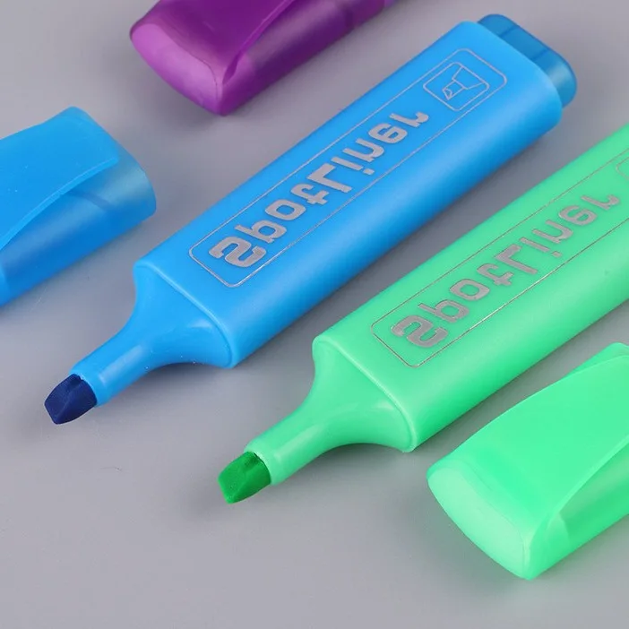 Bright Highlighters for Kisd Adults Writing Smoothly Drawing Fluorescent Pen Custom Highlighter Marker Set