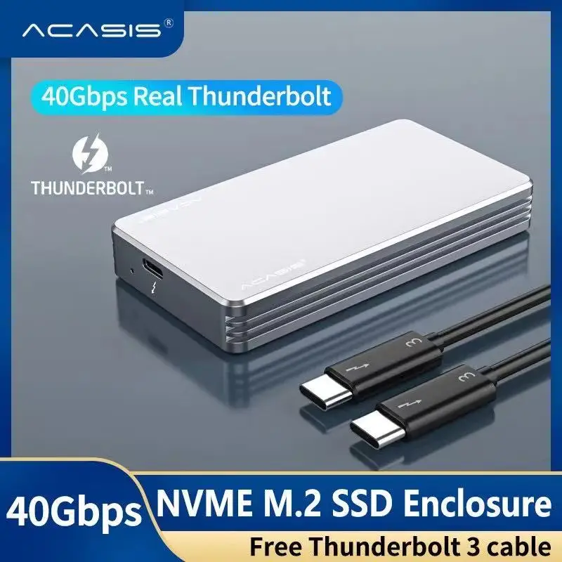 Acasis 40Gbps NVME M.2 SSD Enclosure 4TB Type-C Aluminum Adapter