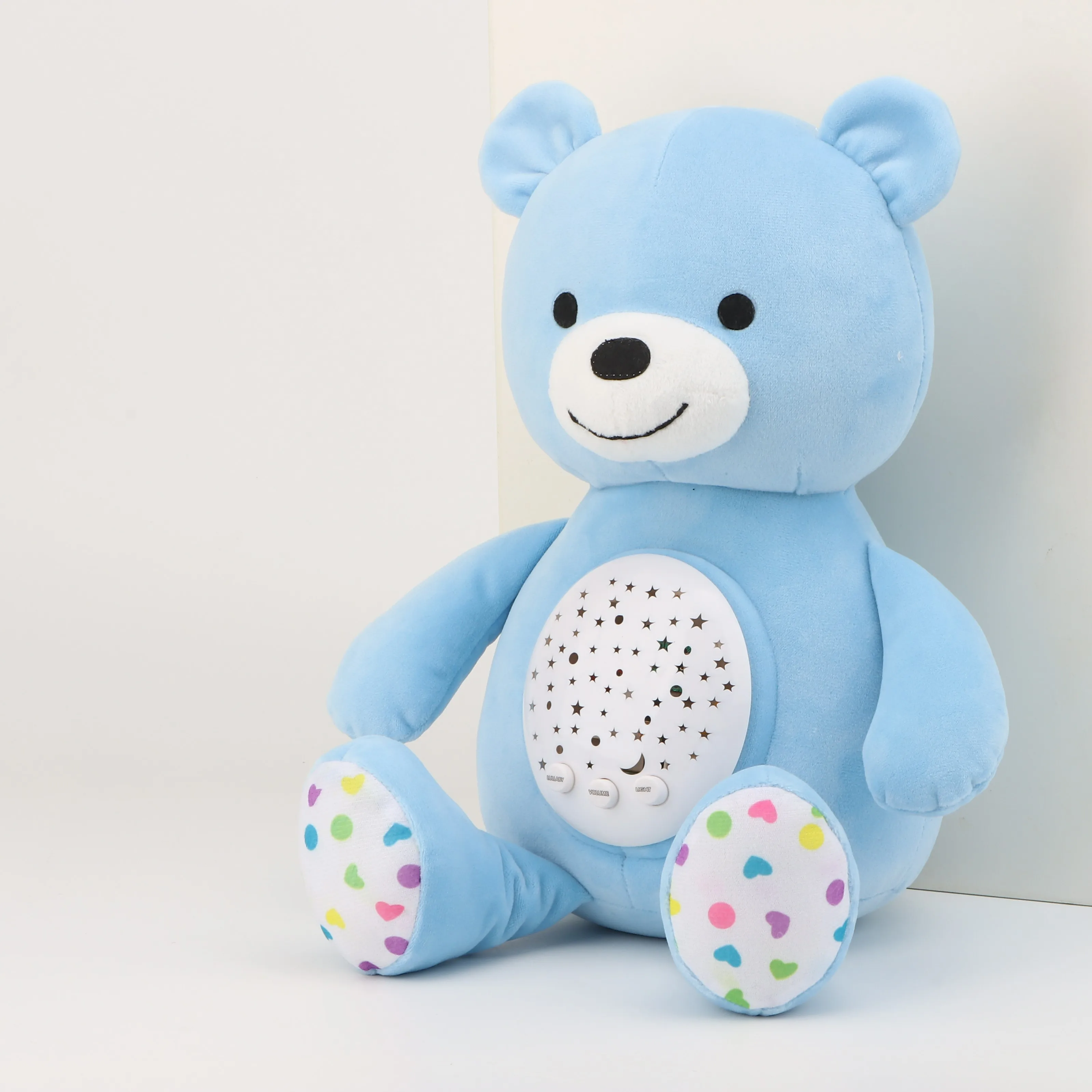 Ceramic Teddy Bear Light Pull – With Cord & Connector For Bathroom Lights, Fans, Blinds (Blue)