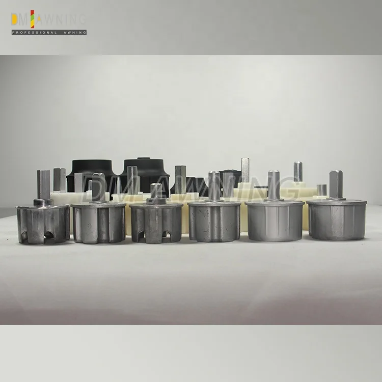Wholesale DM Plug Model 66014 Aluminum Modern Awning Tube Plug Dia 70/78/80mm Reel End Plug Square/Round Pin Windproof