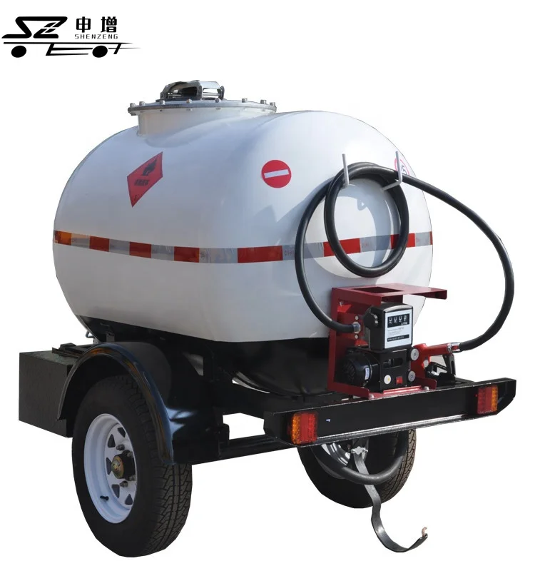 1000L Single Axle Fuel Tanker Diesel Tank Truck Trailer for Sale
