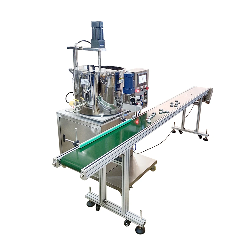 Heated Pump Wax Melter Filling Machine for Making Packing Lip Balm/Petroleum Jelly/Hair Pomade/Deodorant with Cooling Cosmetic