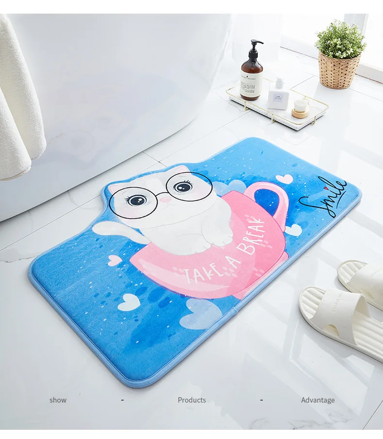  Bathroom Floor Mat Non Slip Bathroom Rugs Quick Dry Kitchen room mats Super Absorbent Anti Slip Memory Foam Bath Mat manufacture