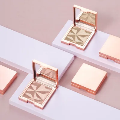 Частная этикетка однотонные блестящие туфли; Нажатии Высокая Зажигалка для макияжа мерцающие средство, макияж для лица, бронзер, уход за кожей лица пигмент косметика осветитель хайлайтер палитра