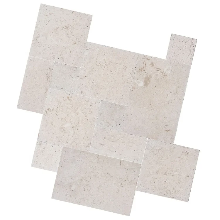 Factory Wholesale Customized Limestone French Shell  White Limestone Texture Limestone Tile