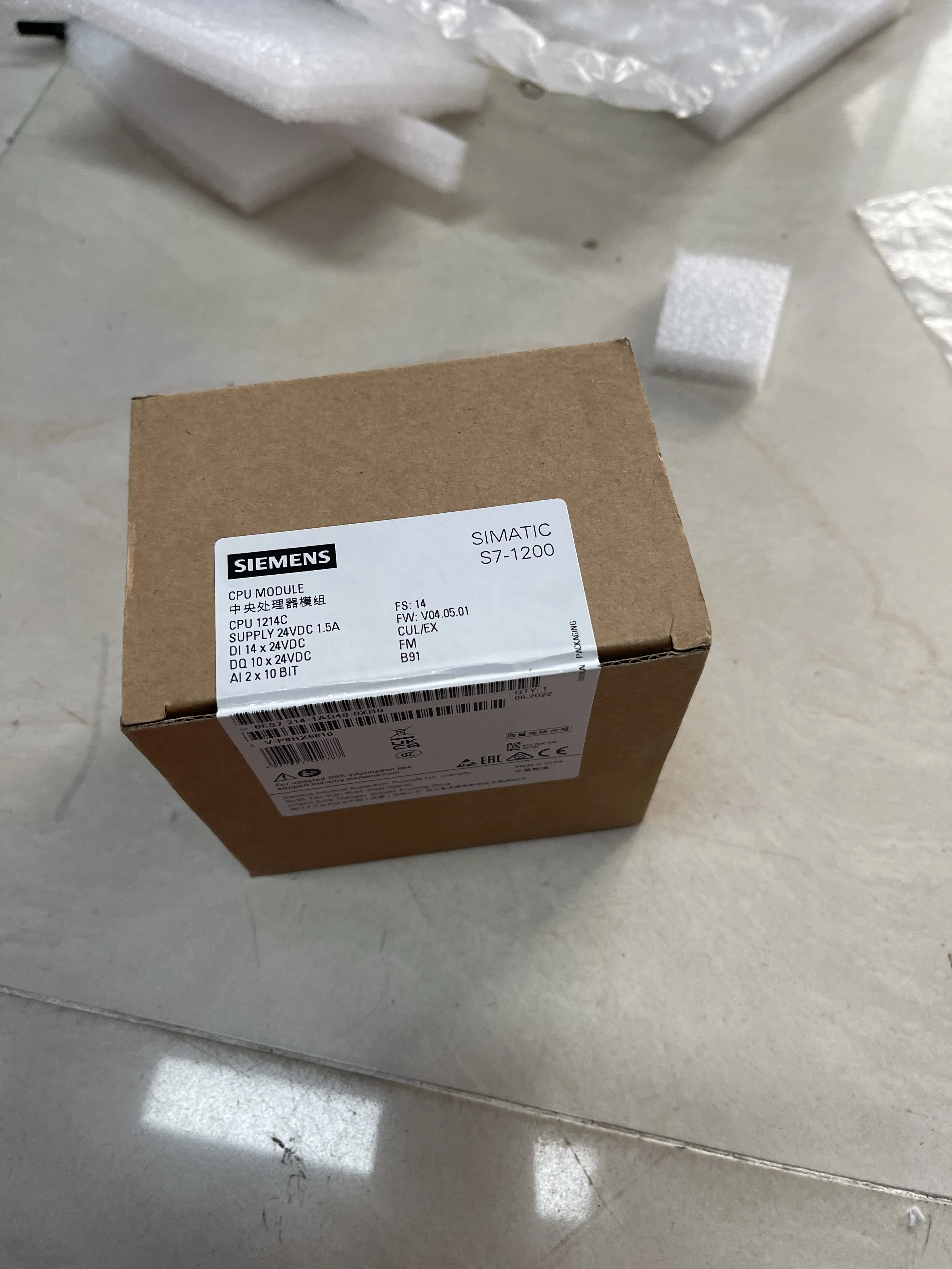 Siemens CPU Module 6ES7214-1AG40-0XB0 Siemens CPU Module 6ES7214-1AG40-0XB0