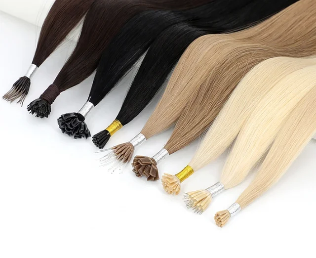 Bulk I-tip Hair Extensions Loose Deep Wave Style Natural Double Weft Chinese Hair Single Drawn and Double Drawn