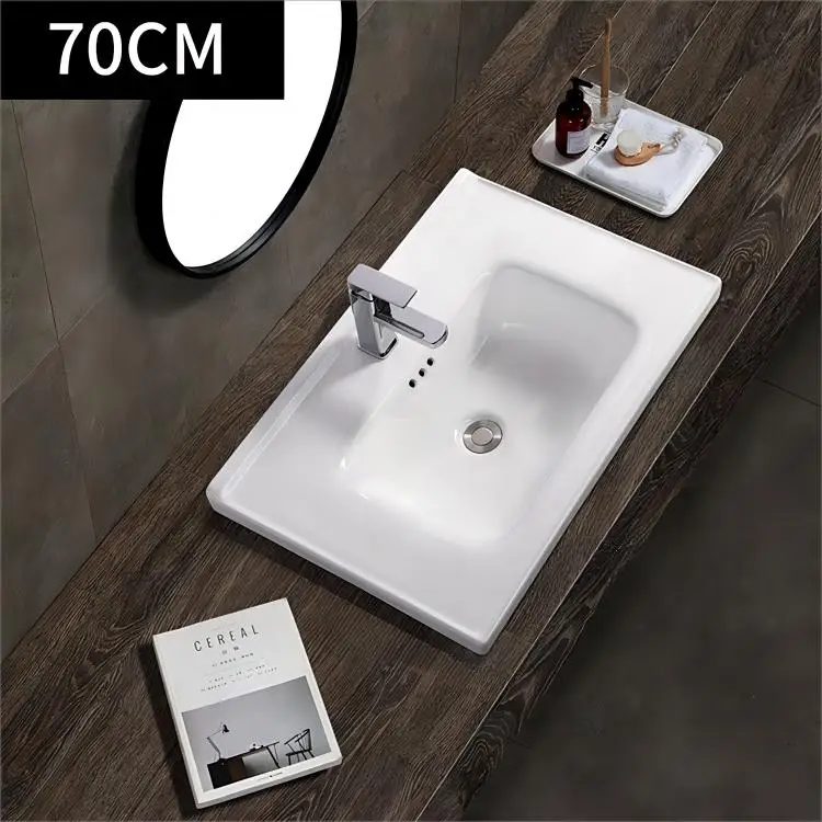 Wholesale Sink Bathroom Vanity Ceramic Above Counter Cabinet Wash Basin Porcelain Basin