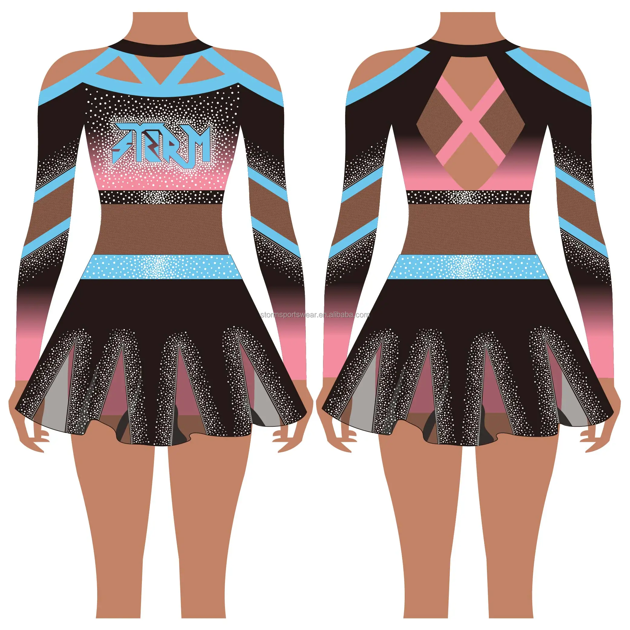 Source Rhinestone joy customized uniform cheerleading spandex