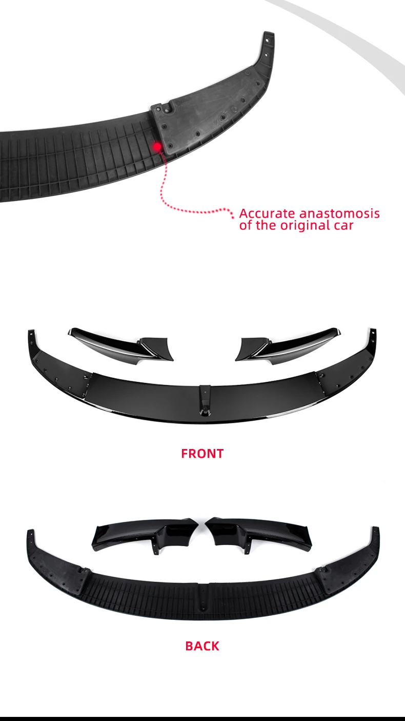 PP Gloss Black MP style front lip for BMW 3 series F30/F35 2012-2019 front bumper lip
