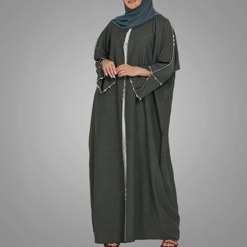 Latest Fashion Burqa Design Muslim Kimono Abaya Elegant Robe Style Islamic Clothing Hotsale Moroccan Dress Online