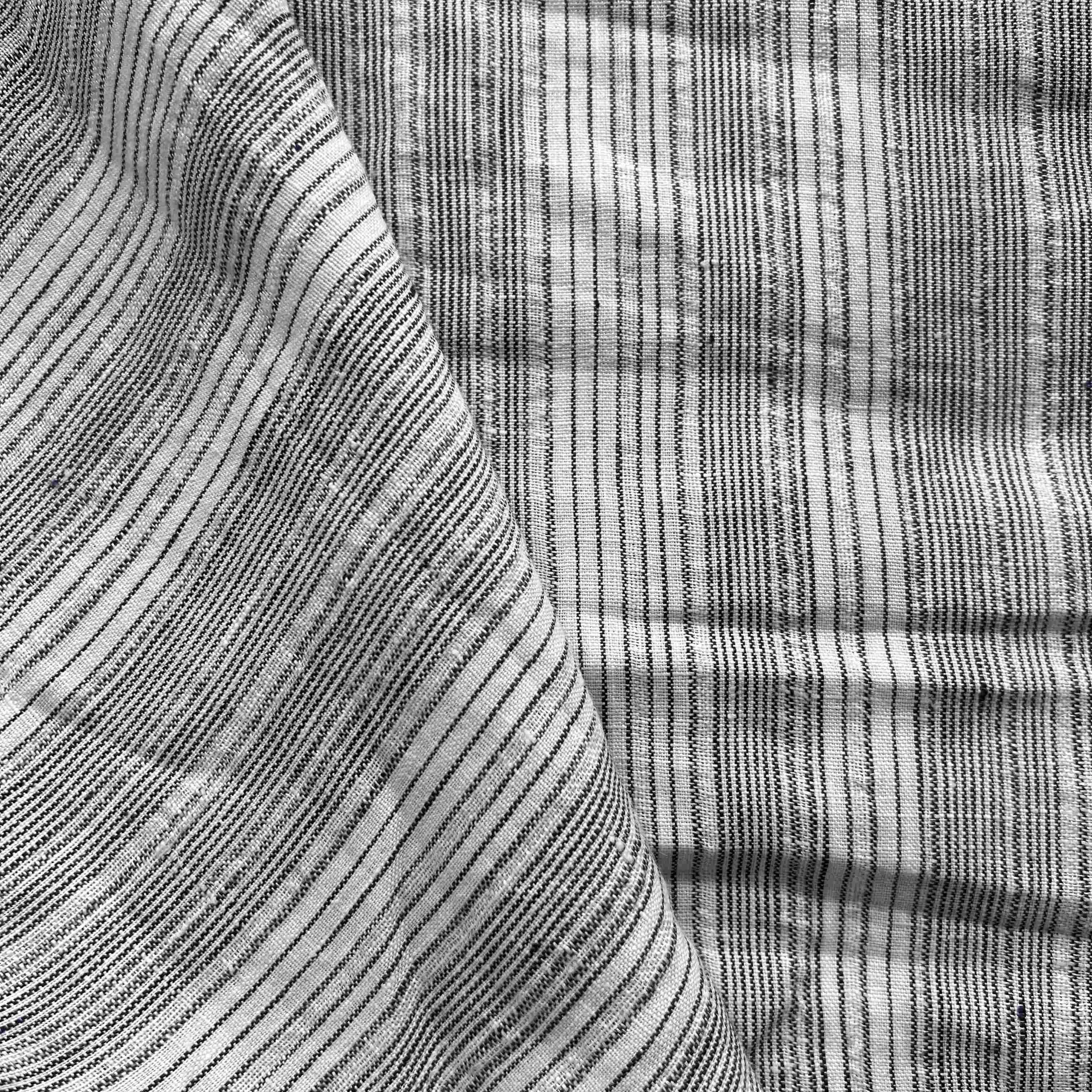 Низкая цена оптовая продажа не эластичная полосатая льняная пряжа для дивана окрашенная печатная 100 смесь одежды