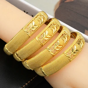 Fashion Women's High Quality Custom Gold Plated Copper Jewelry Bangles for Weddings and Indian Direct From Manufacturer