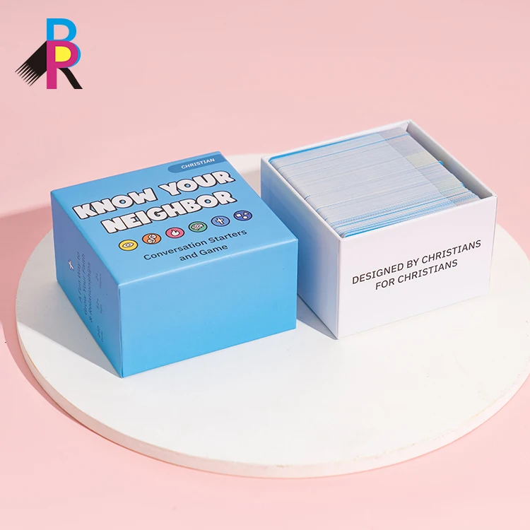 New Design Custom Box Packaging Glossy Laminated Full Color Cards Deck Printing Custom Cards-Made Cardboard Art Paper Coated