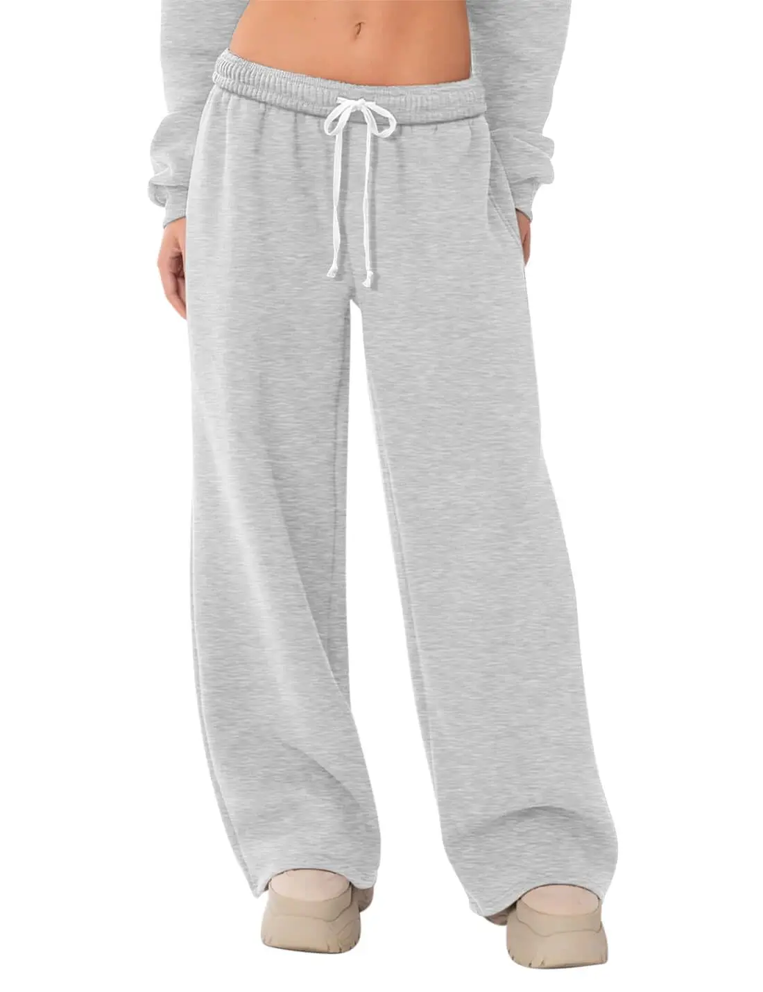 Custom Heavyweight Cotton Women's Fleece Lined Sweatpants