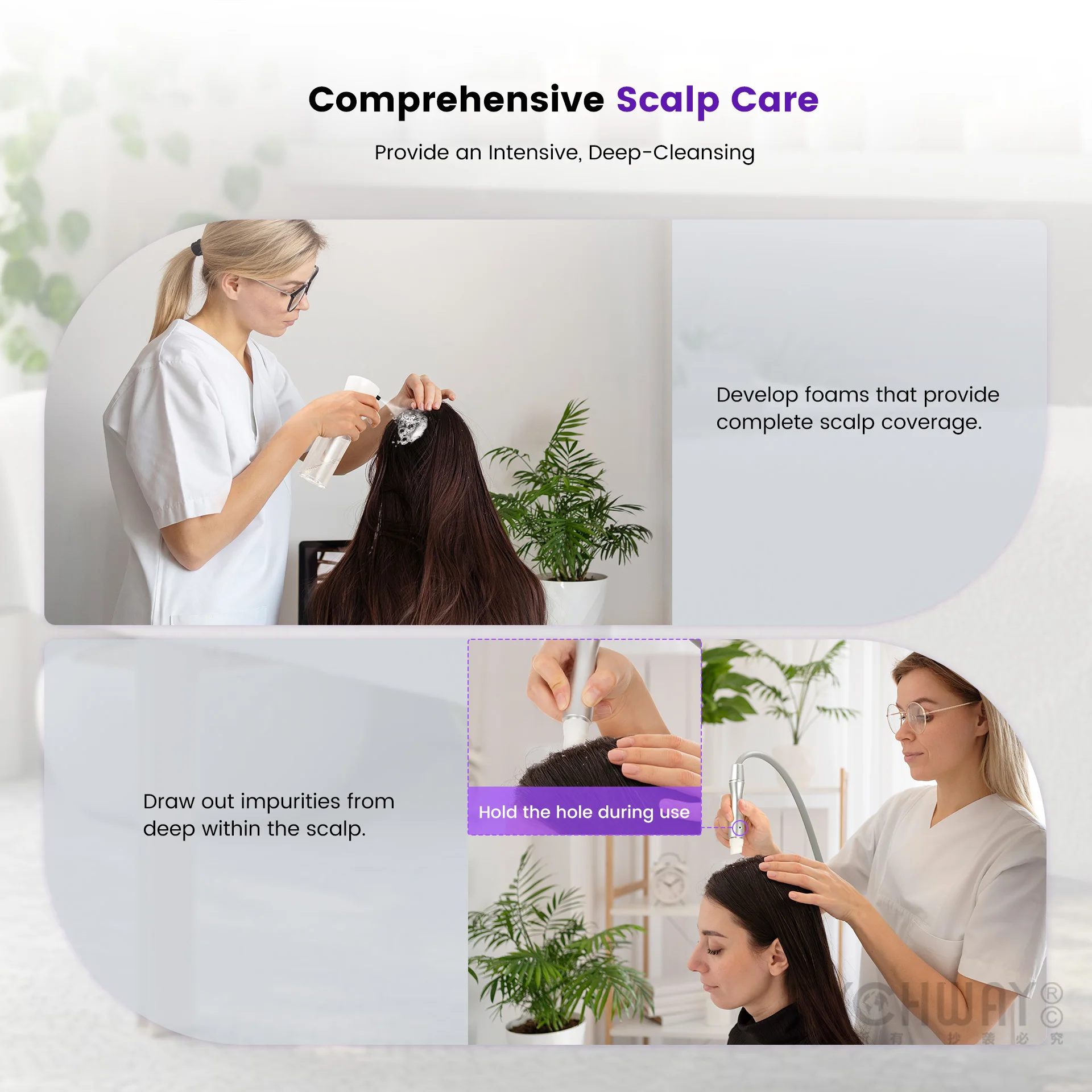 Scalp Glow 8 in 1 Head Spa Bubble Spa Scalp Machine for Cleansing Moisturizing