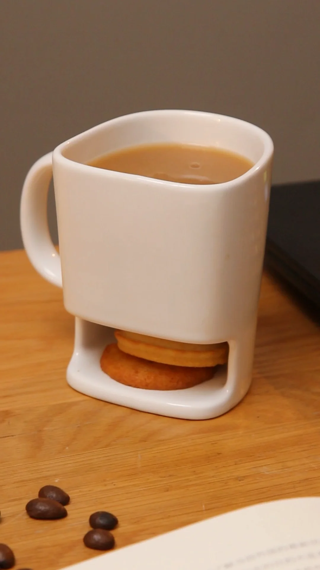 Custom Logo Ceramic Coffee Tea Milk Dessert Mug Plain White Cookie Cup