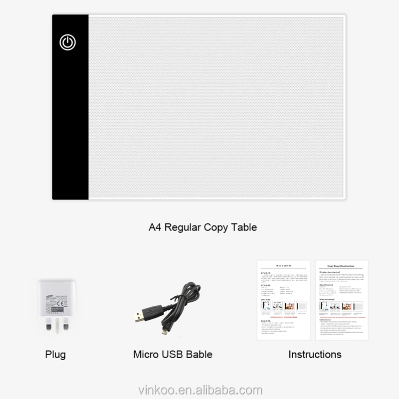 A4 Dimmable Tracing Adjustable Kids Sketch Pad Drawing Board LED Light ...