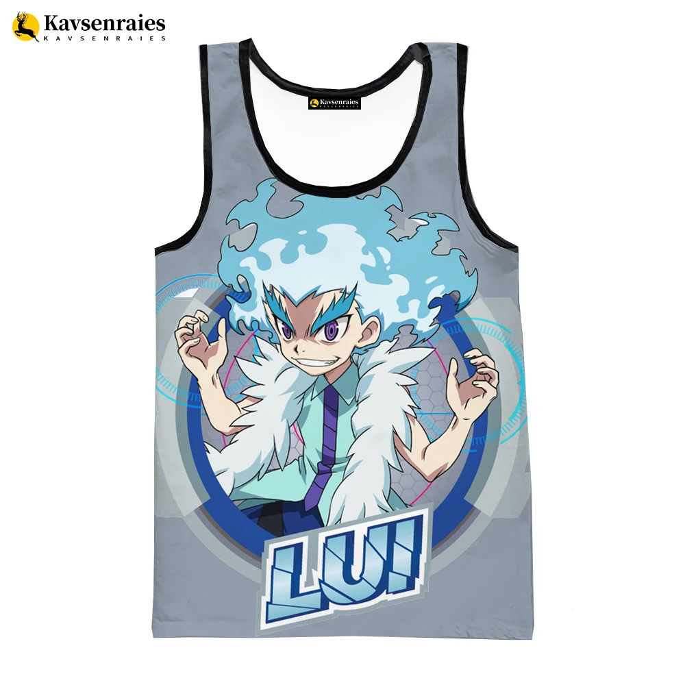 Anime Beyblade Burst 3D Digital Printing Tank Top for Men Hot Custom All Over Print Graphics Sleeveless Tops Printed 3D T Shirts