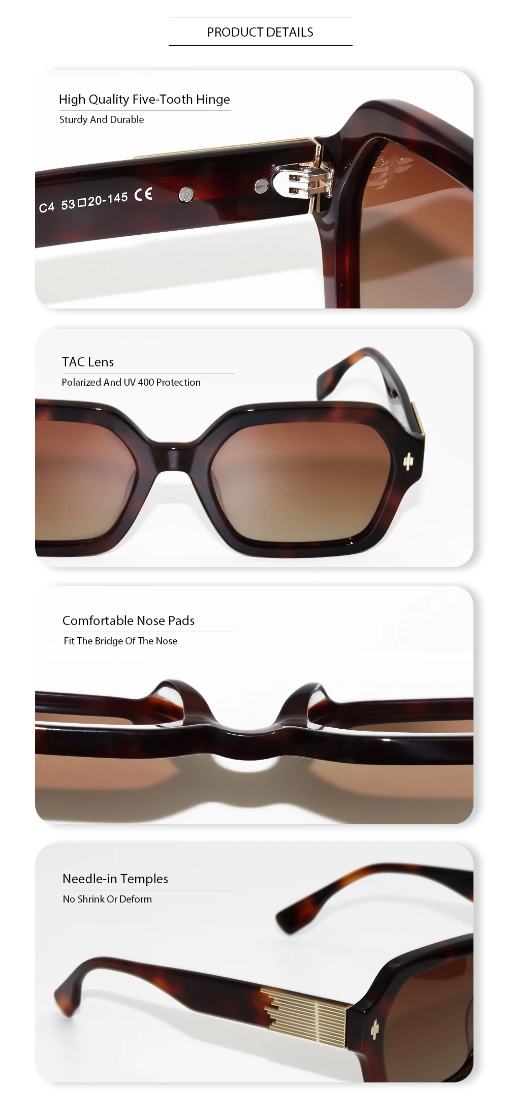 Yeetian 2023 High Fashion Branded Sunglasses Cream Color Women Acetate