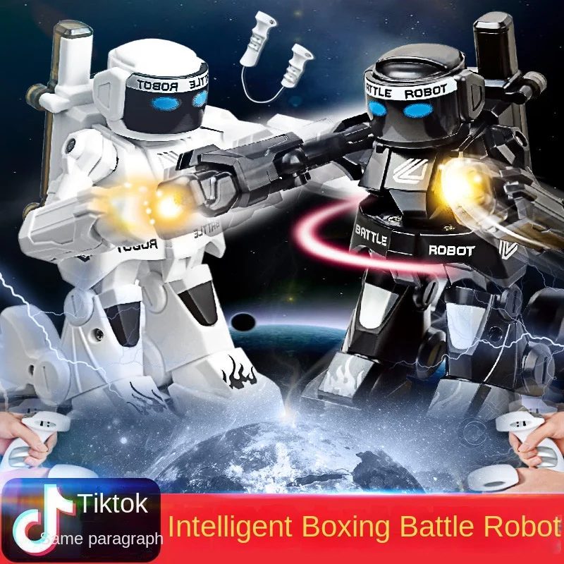 Remote Control Sensory Electric Fighting Robot Boy Battle Toy Interactive Two-Person Gravity Induction Made of Durable Plastic