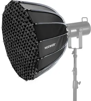 NEEWER 28"/70cm Parabolic Softbox Bowens Mount, Quick Release with Diffusers/Grid/Bag for Video Continuous Lighting CB60 CB200B