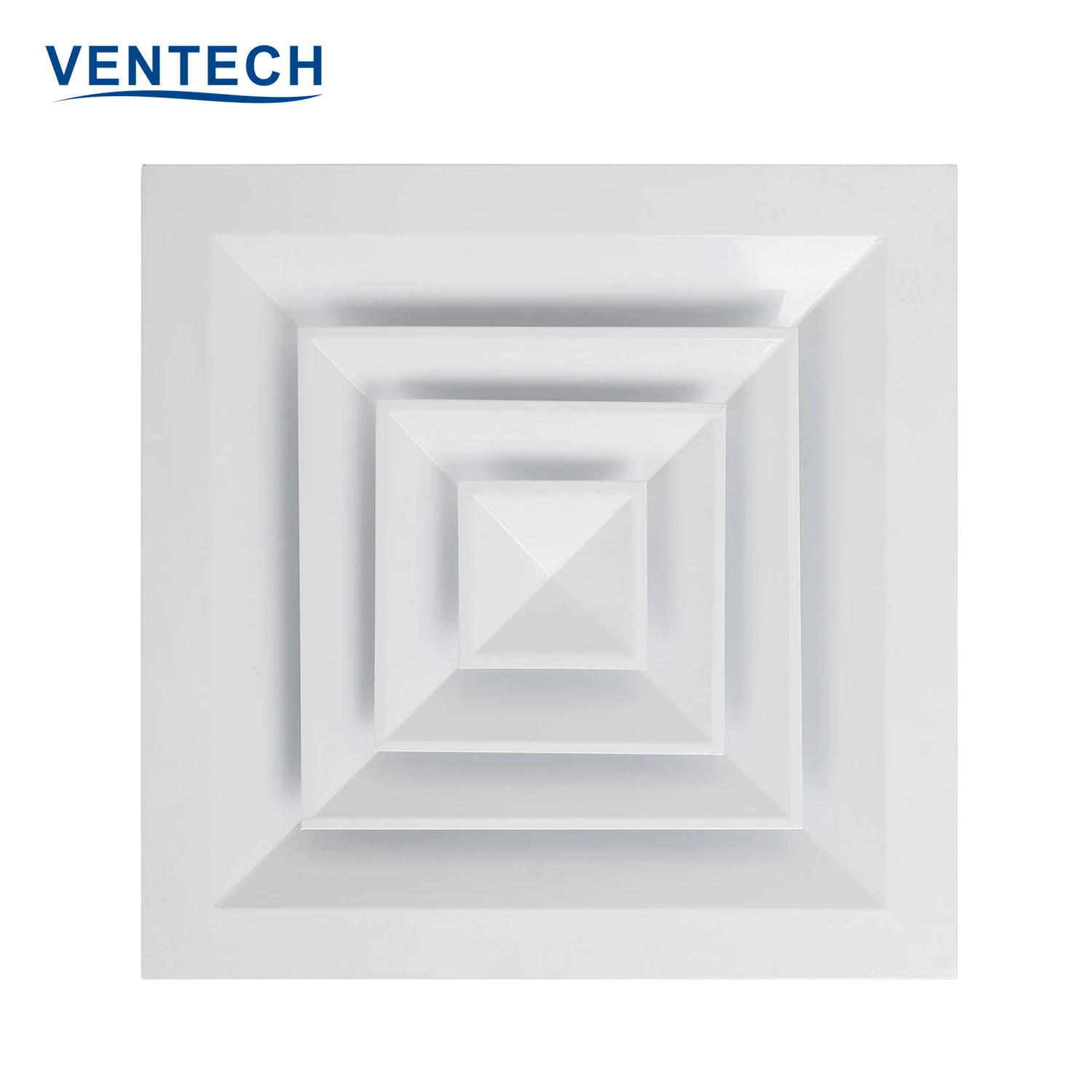 China Factory Ventech Free Sample Air Conditioning Aluminum Square Ceiling Air Diffuser