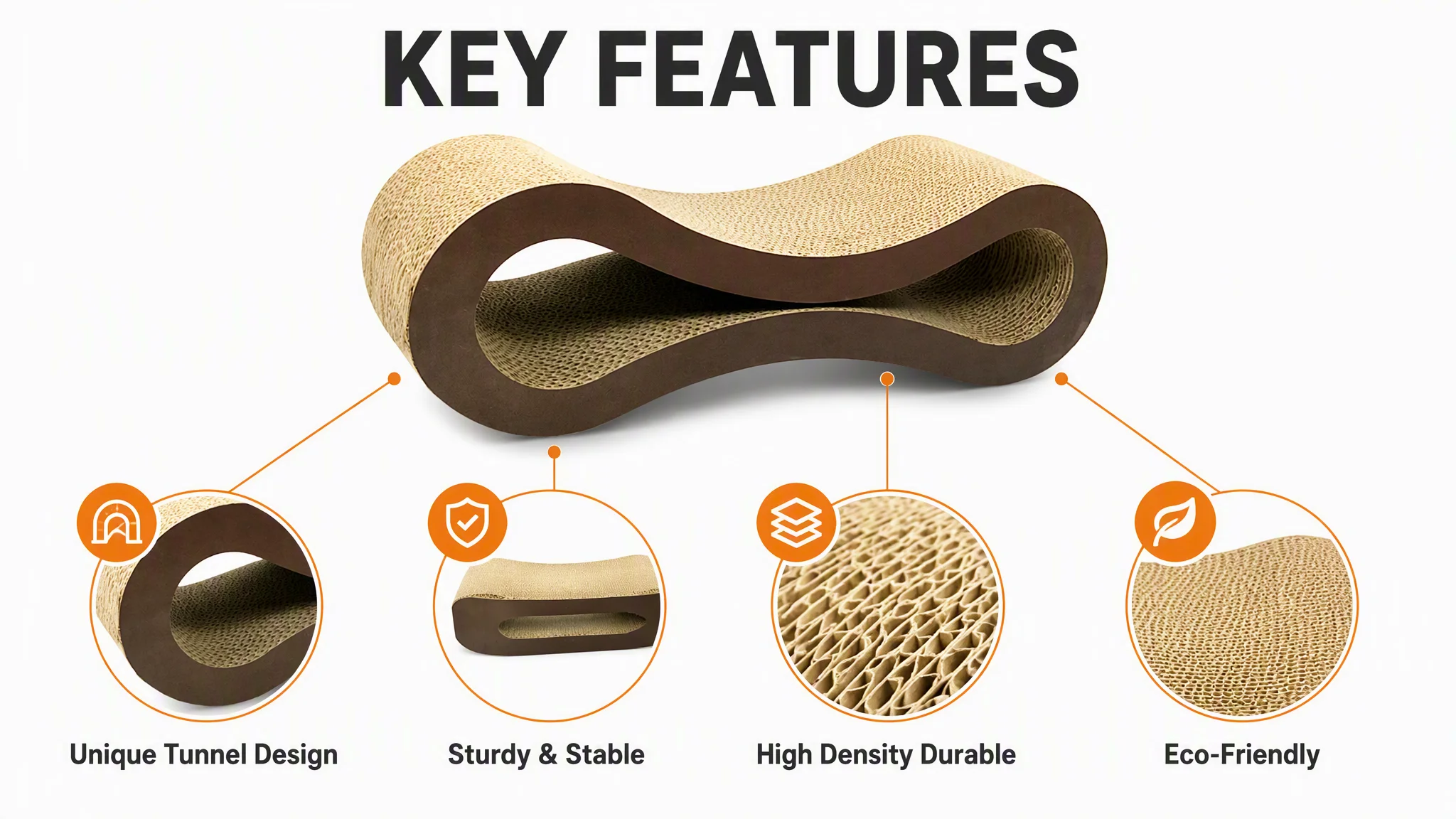 Cat Scratcher No Shedding Thick Corrugated — Product details 5