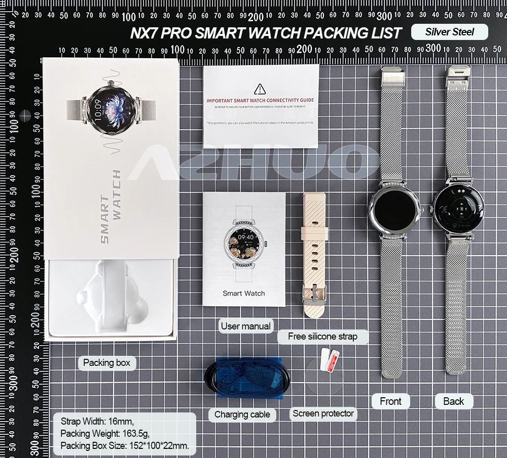 NX7 Pro Smartwatch Silver Steel-Packing List.jpg