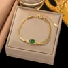 green diamond snake bone chain bracelet gold