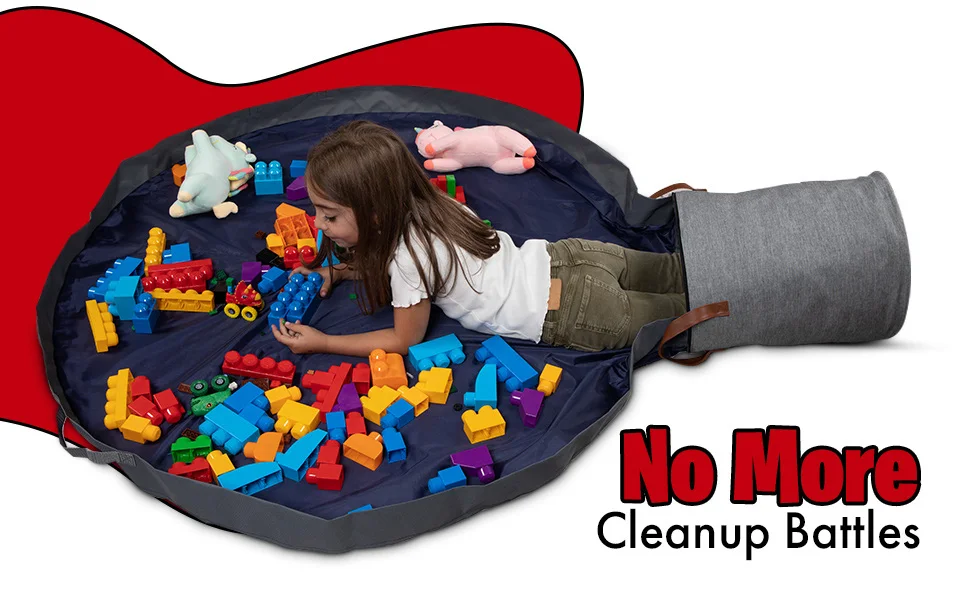 Hot Sale Super Quality Large Toy Blanket Storage Mat With Zippers Toy