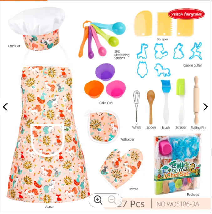 Wq5187-6a фартук Лидер продаж деревянные игрушки питания Детские деревянные кухня для девочек