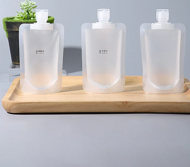 Small Travel Hand Liquid Detergent Foam Soap Dispenser Water Packaging Bag for Shampoo Custom Printed Plastic Refill Spout Pouch