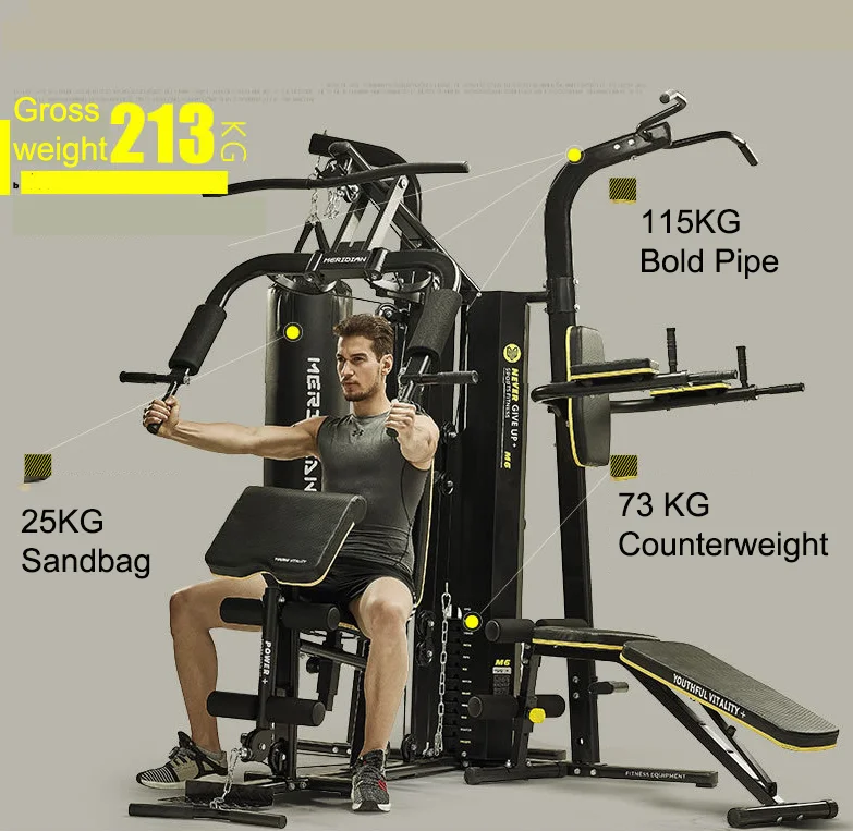 Высококачественное Многофункциональное большое фитнес-оборудование для тренировки мышц груди/рук/брюшных мышц/бокса