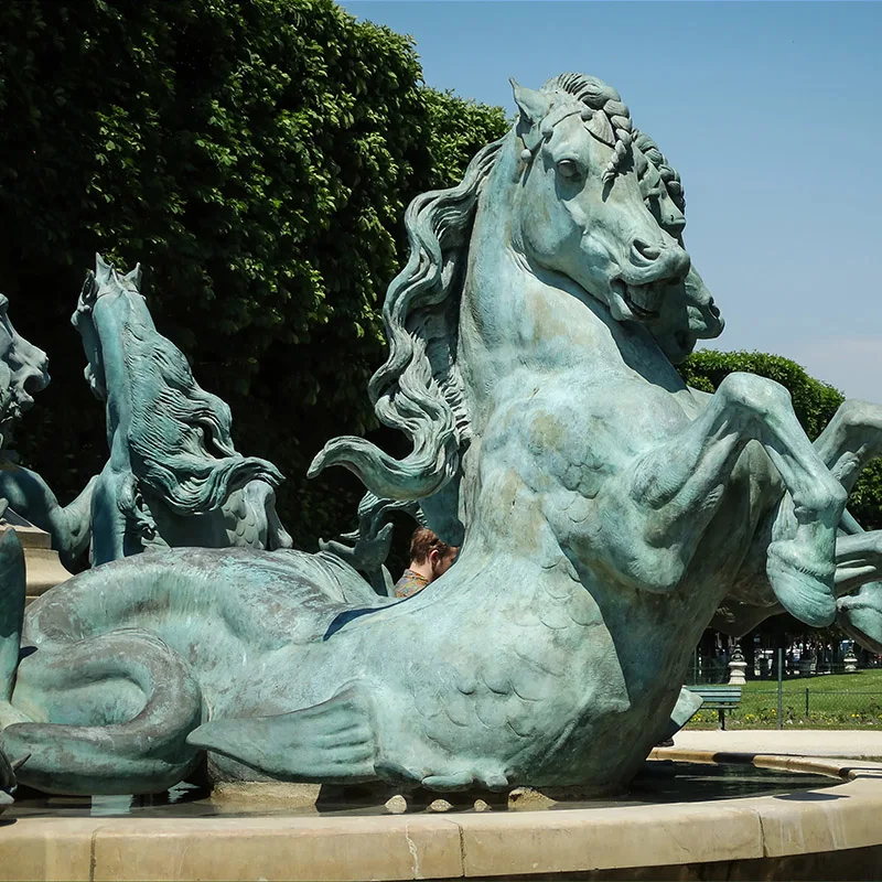 High Quality Large Pool Metal Bronze Dolphin Water Garden Fountain Sculpture for Sale