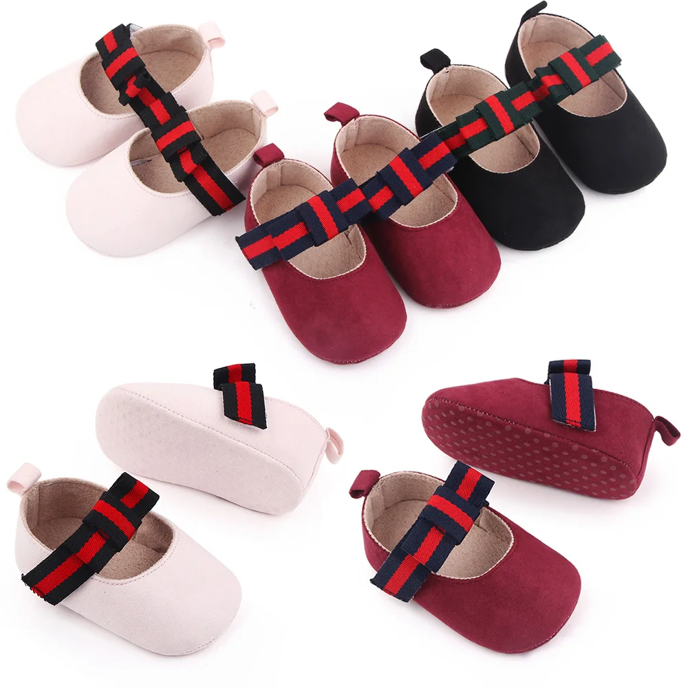 Baby Girls Mary Jane Flats with Bowknot Ballet Slippers Toddler First Walkers Infant Princess Wedding Party Christmas