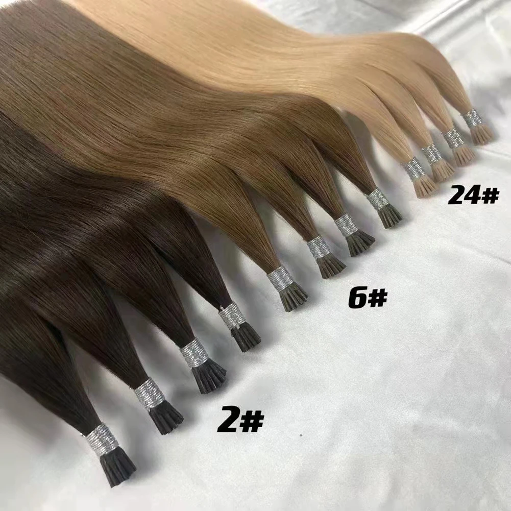 Wholesale F Ktip Hair Extensions Cabello Humano Natural Double Drawn