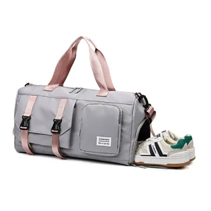 Waterproof  Large Capacity Weekender Yoga Bag Trip Tote Bag Sport Gym Travel Duffel Bag With Shoes Compartment