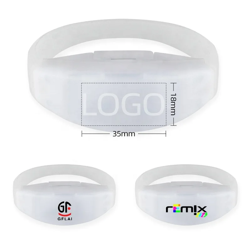 Led Bracelet Custom Logo Wristbands Remote Controlled Bracelets Flashing Lighting Concert Party Dmx Controlled Wristband