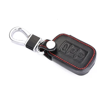 Leather Car Key Case For Mitsubishi ASX Outlander Lancer EX Galant Pajero 2016 2017 3 Buttons Remote Control Fob Shell Cover Bag