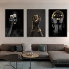 Painting Canvas Factory Direct Sale HD Crystal Porcelain Painting Canvas Painting African Woman Wall Decoration Wall Art