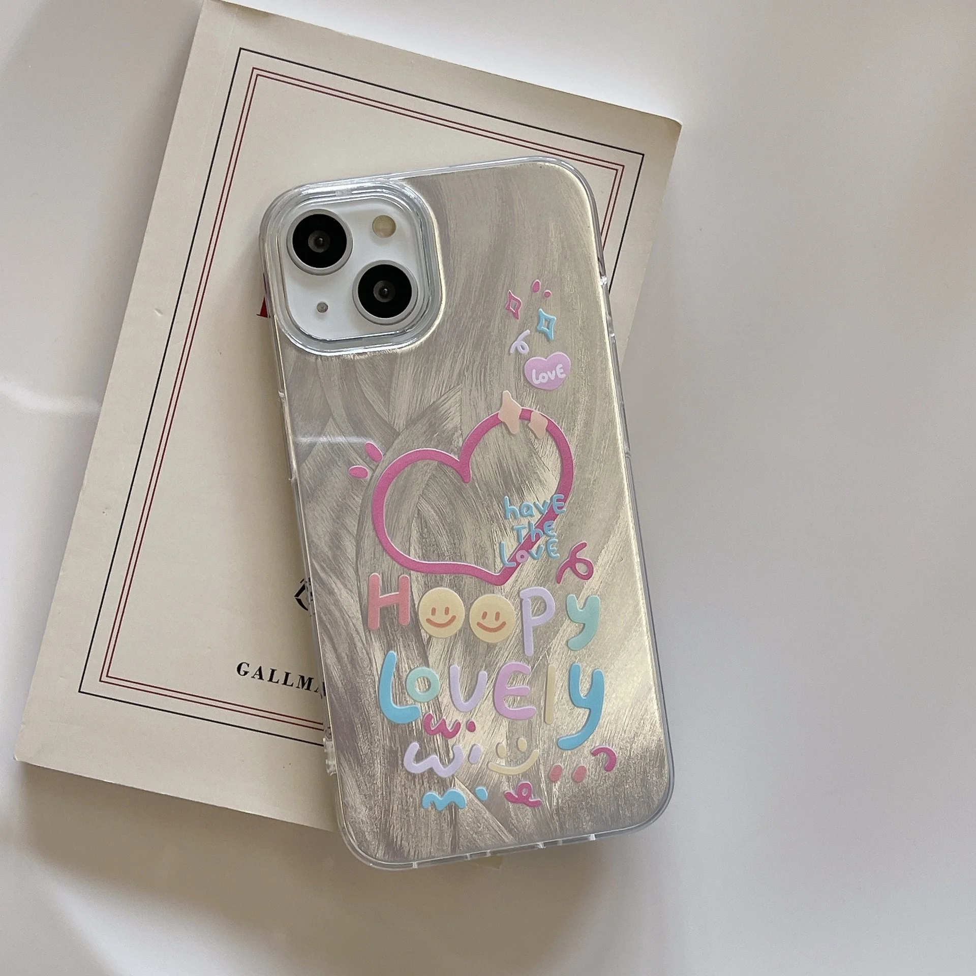 Diseño de patrón de amor con brillo de corazón lindo Laudtec para iPhone 16 pro max, funda protectora dura a prueba de golpes para chicas y mujeres  