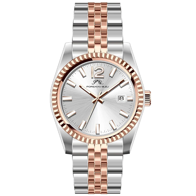 OEM Design Private Label Valentine Stainless Steel Couple Watch Japan or Swiss Movt for Ladies and Men U3046