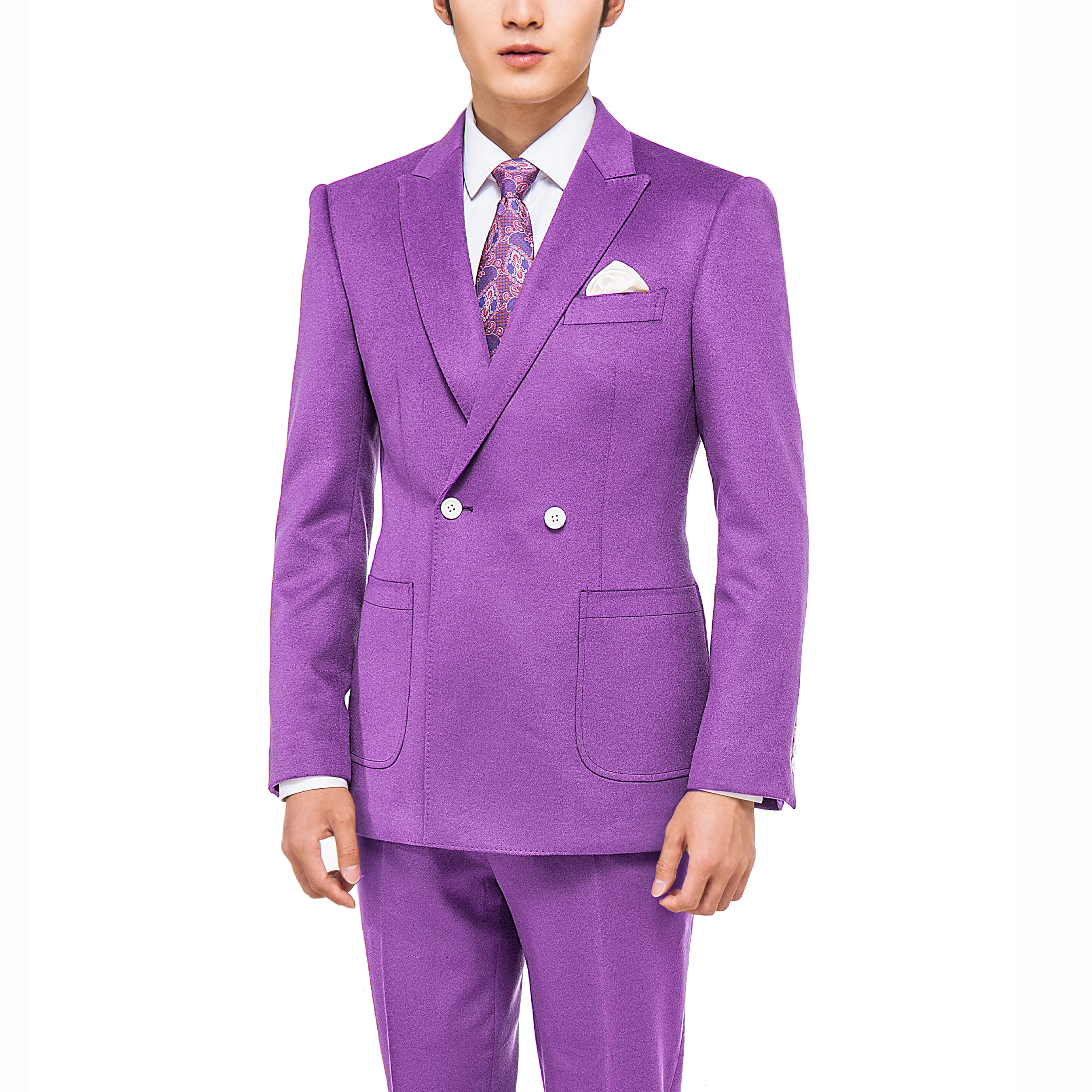 Zakelijke Kleding Heren Men's Two-piece Suit Jacket Pants Office Attire Men Double-breasted Suit Anzug Men Business Suits - Image 6