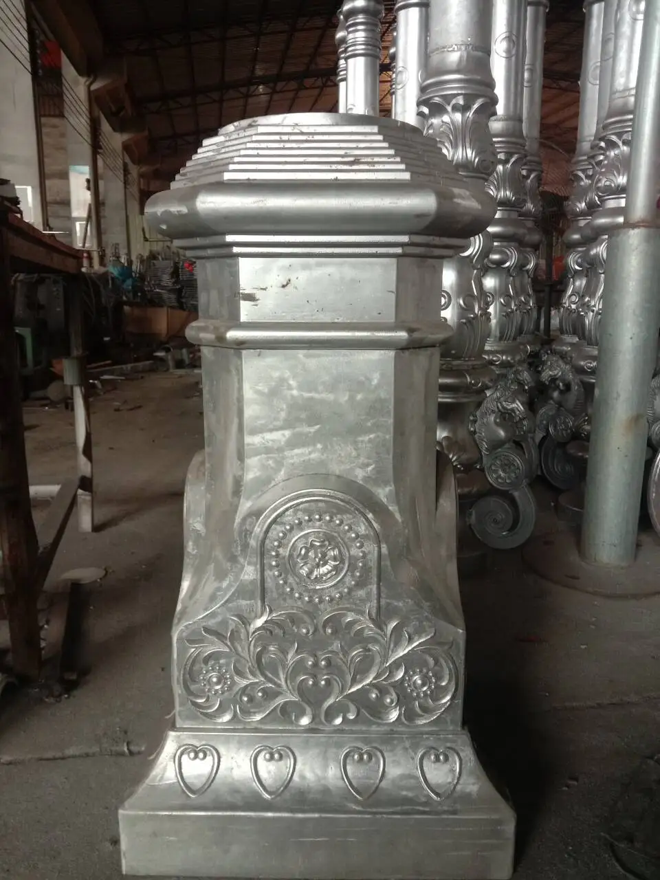 3.8m 5 head classic simple unique custom garden square main gate outdoor lamp post lights for pillars